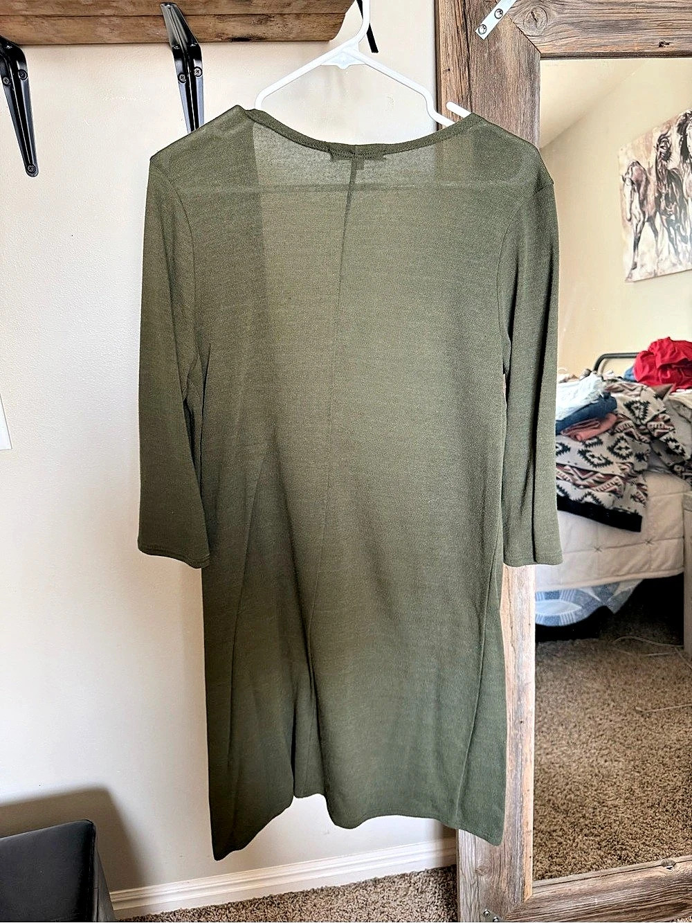 Downeast Women's Olive Green Midi Dress